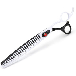Професійна витончувальна та доглядова ножиці для собак та котів, 8.0 дюймів, з зубчастими лезами