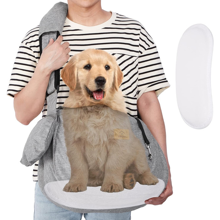 Сумка-переноска для собак Ownpets, до 11 кг, реверсивна, з регульованим ременем і плечовою накладкою для прогулянок