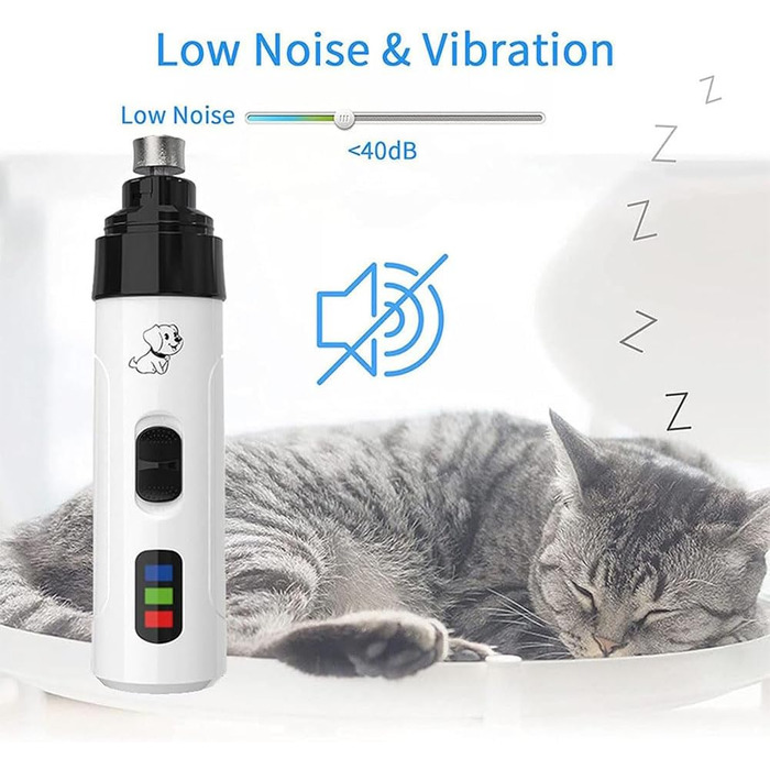 Електричний точилка для кігтів собак Fjaldjfu KrallenSchleifer Pro Salon - тиха, акумуляторна, з 2 швидкостями та 2 насадками