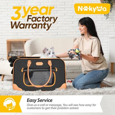 Сумка-переноска на колесах для домашніх тварин Nakyma, складна, дихаюча, для великих котів і малих собак до 17,2 кг, для подорожей, прогулянок, кемпінгу