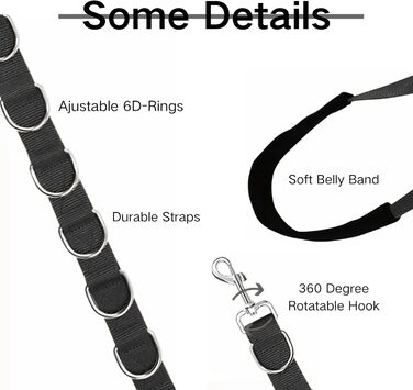 Нашийник для собак 3 шт., міцний, з регульованим тросом та D-кільцями, для грумінгу та купання