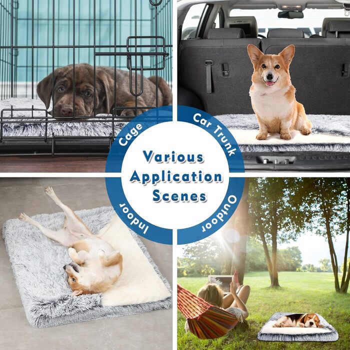 Ортопедичне ліжко для собак з печерею, 84 x 70 см, з ковдрою та антистресовою подушкою з memory foam. Підходить для собак, котів та цуценят.