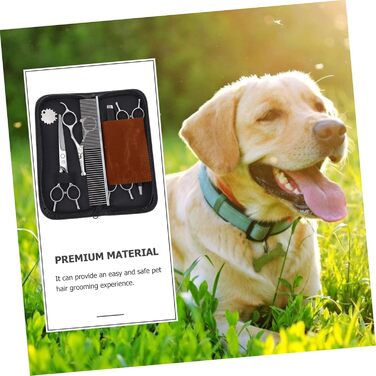 Ножиці для стрижки шерсті собак з нержавіючої сталі - практичні ножиці для грумінгу домашніх тварин з округлими кінцями для точного підстригання шерсті та безпечної роботи