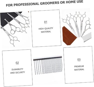 Набір для стрижки тварин Happyyami з косичками: професійний, з нержавіючої сталі, безпечний для комфорту вашого улюбленця