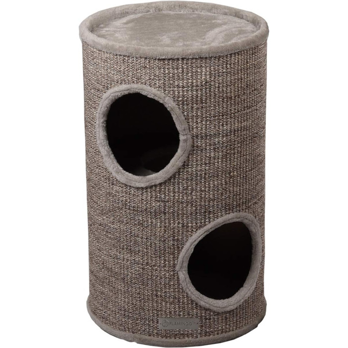 Дряпка для котів Flamingo Greta S: 2 яруси, сизаль та плюш, 60x35 см