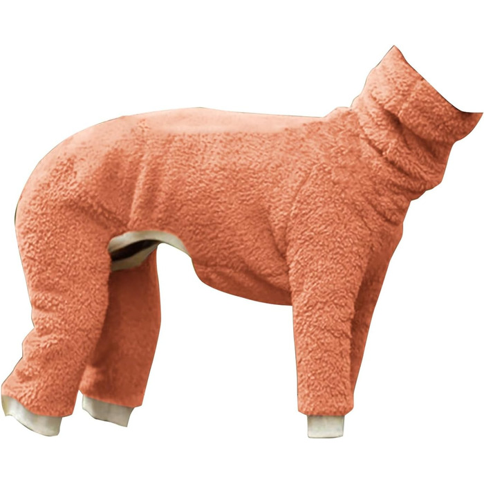 Зимовий комбінезон для собак – теплий флісовий костюм з принтом грейхаунд, високий комір, одяг для чотирилапих афганців (B, XXL)