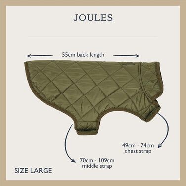 Тепла зимова куртка для собак Rosewood x Joules, оливкова, легка, велика, стьобана, прана