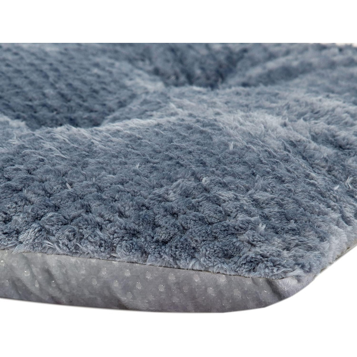 Лежак для собак і котів WONDER MIRACLE Fuzzy Deluxe, супер плюш, машинне прання, 38,1x58,4 см, сірий