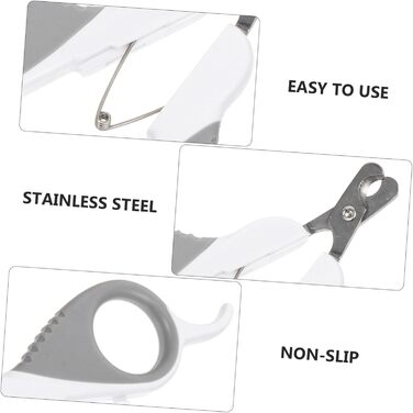 Кліпер для обрізання кігтів домашніх тварин BESPORTBLE - 2 шт. Ефективний інструмент для собак та котів. Ергономічний, портативний, для точного обрізання.