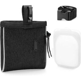 Сумка-лоток для ласощів для собак 2-в-1 (2 чашки) з харчовим силіконом | Сумка для ласощів з шнурком для дресирування та прогулянок | відбиваюче покриття