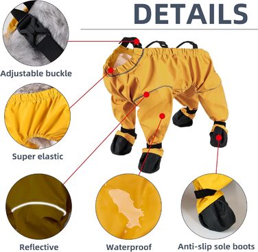 Водонепроникні чоботи для собак з антиковзкою підошвою та світловідбиваючим захистом, L блакитний