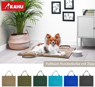Складаний килимок для собак KAHU® (60x80 см) • Переносний килимок для собак • Килимок для собак у подорожах • Килимок-ліжко для собак • Килимок для собак, що можна прати • Колір: бірюзовий