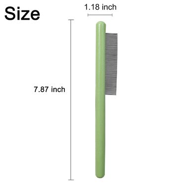 Дерев'яна щітка для грумінгу собак, ідеальна для ши-тцу, йоркширських тер'єрів та мальтіпу, підходить для мальтізців та дрібних порід, зелена