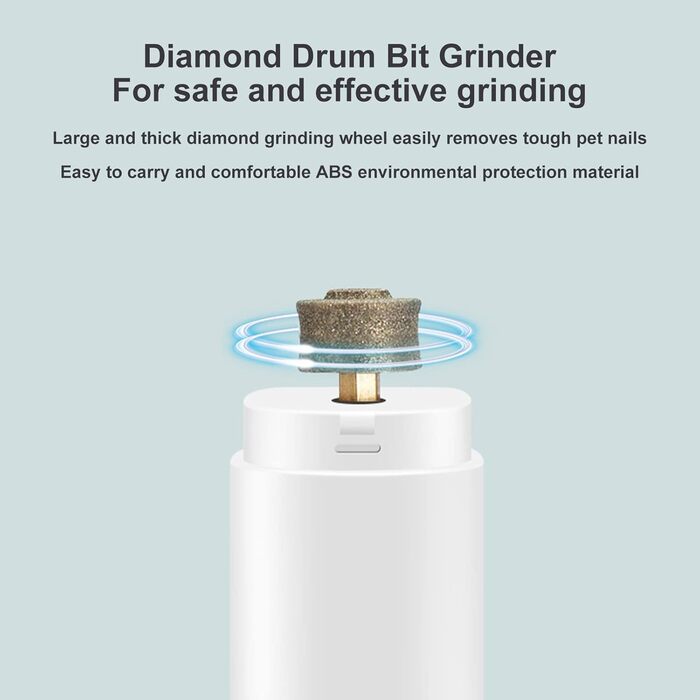 Електричний точило для собачих кігтів з LED-підсвічуванням, акумуляторний, для собак великих, середніх та малих порід, котів. Безшумний, безболісний точило для кігтів.