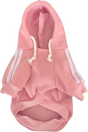 Худі для собак Izefia, рожевий, XL - теплий пуловер з флісу для маленьких собак та котів