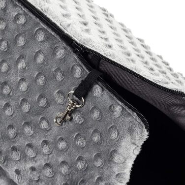 Сумка-переноска для собак та котів (Minky), сіра, S, до 5 кг, 34 x 22 x 26 см