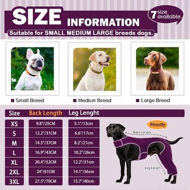 Комбінезон для собак після операції на ногах, захист від витікання, запобігає інфекціям, розмір XL, фіолетовий