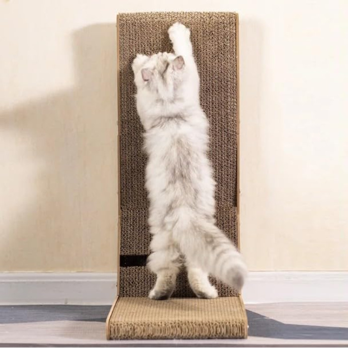Кігтеточка для котів L-подібної форми, 58 см, з картонної коробки, іграшка для котів, 58x40x25 см