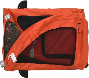 Трансформер для собак з металевим каркасом, Oxford-тканина, PVC-дах, вантажопідйомність до 45 кг, Оранжевий, Model93956
