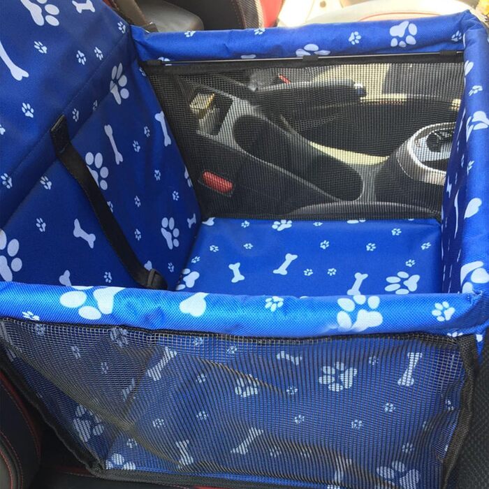 PETCUTE Складане автокрісло-переноска для собак і котів, з безпековим ременем, для подорожей, водонепроникне, з відбитком лапки