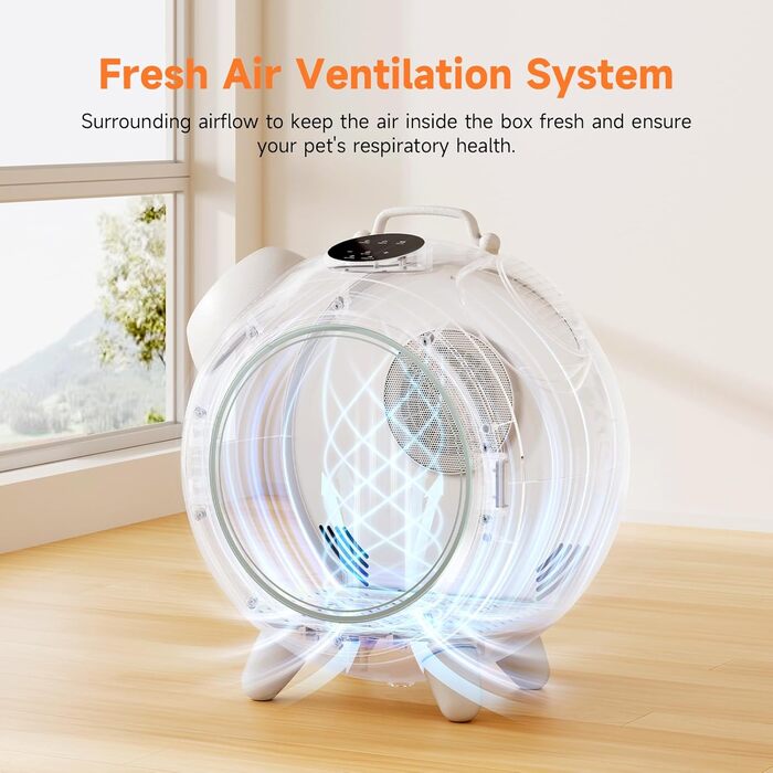 Сушарка для тварин 62L з УФ стерилізацією, автоматична бокс-сушарка для собак та котів, низький шум, таймер та контроль температури
