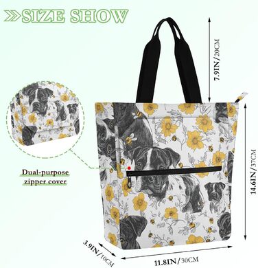 Дитяча сумка-переноска для собак Стаффордширського бультер'єра, легка, багаторазова, з блискавкою, для коледжу, шопінгу, пляжу, кольори веселки