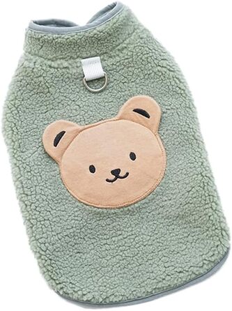 Теплий зимовий пуловер для собак маленьких порід (до 2.5 кг), зелений, розмір M