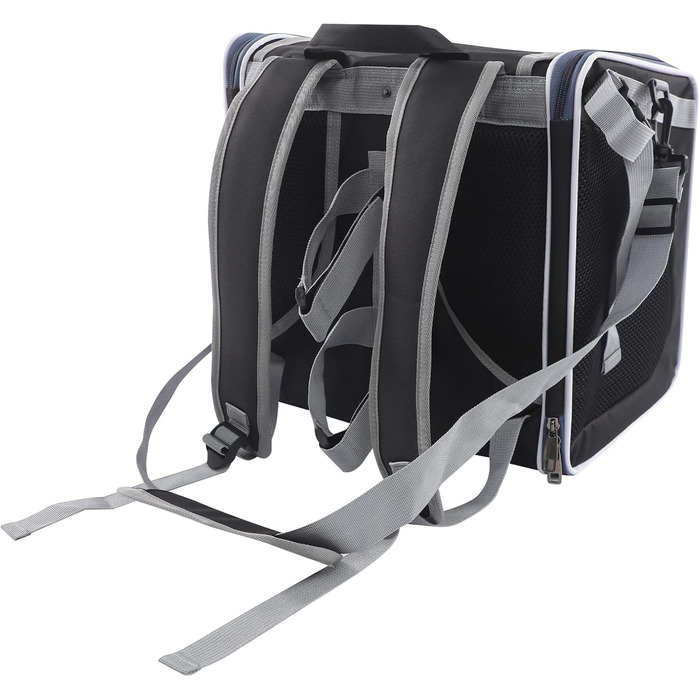 Рюкзак-переноска для тварин з сіткою та захистом від сонця, для котів та собак до 6.5 кг (Чорний)