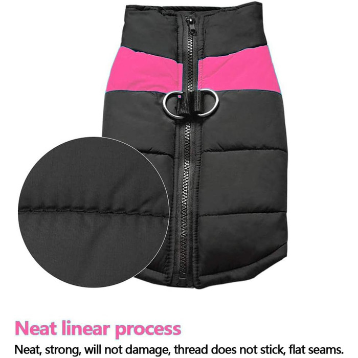 Водонепроникний зимовий пуховик для собак, теплий дощовик для маленьких та середніх собак (Рожевий, 5XL)