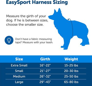 Шлея для собак PetSafe EasySport, регульована, з м'якою підкладкою, контрольна ручка, світловідбивна, помаранчева, розмір L