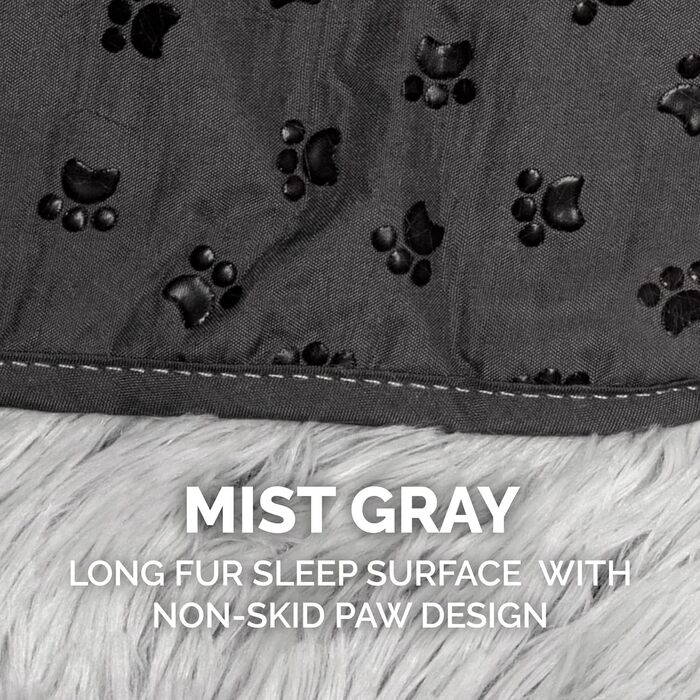 Захисний плед для меблів Furhaven Snuggly Spot, довге штучне хутро, кутовий, сірий, один розмір, машинне прання