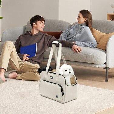 Сумка-переноска для цуценят TyCylKu: дихаюча сітчаста сумка з ременем, легка переноска для собак, для щоденних покупок, прогулянок, парків, пікніків, подорожей, ветеринара, відвідувань