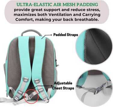 Рюкзак для кота та маленького собаки Lollimeow - зелений, для подорожей літаком, ідеальний для кошенят та цуценят