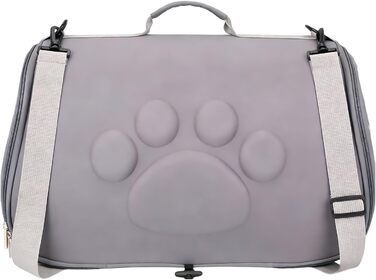 М'яка переноска для тварин з плечовим ременем - легка сумка для цуценят та маленьких собак, сіра M