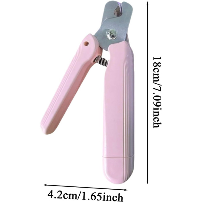 Електричний триммер для обрізки кігтів домашніх тварин 2-в-1 з LED-підсвічуванням, захисним насадком та ергономічним дизайном для собак та котів (рожевий)