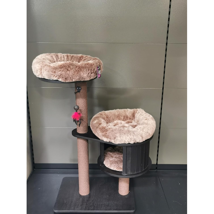 Дряпак для котів Flamingo Raisa 3 – Коричнево-сірий, 198 см | XXL-комплекс для лазіння