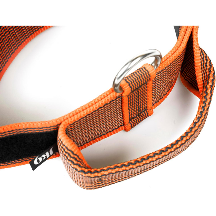 Нашийник Julius-K9 Color & Grey з ручкою, надійним затвором та змінним патчем, 40 мм (38-53 см), Оранжево-Сірий