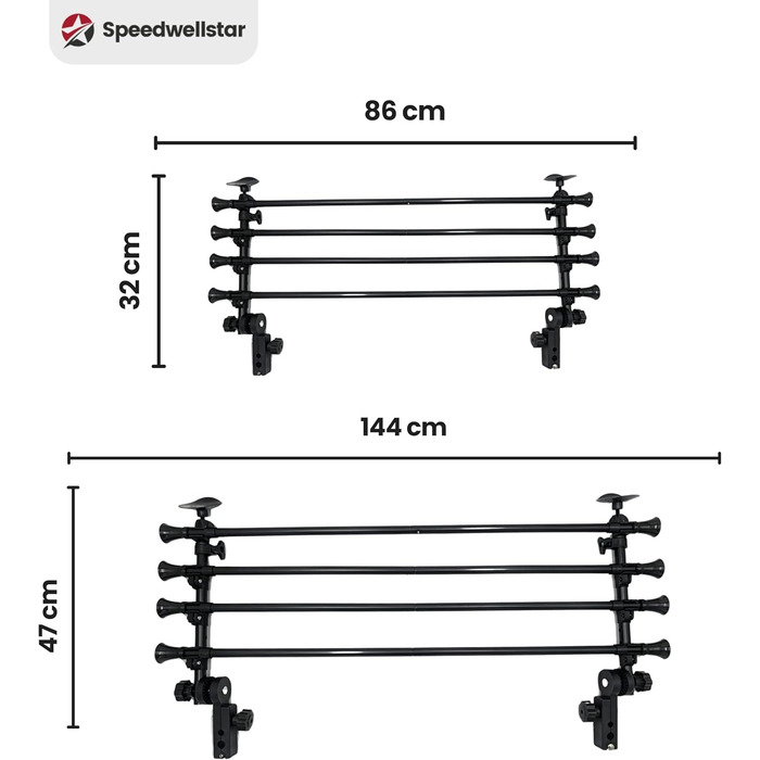Сітка для собак Speedwellstar - бар'єр у багажник авто, універсальна, металева, для безпечних подорожей