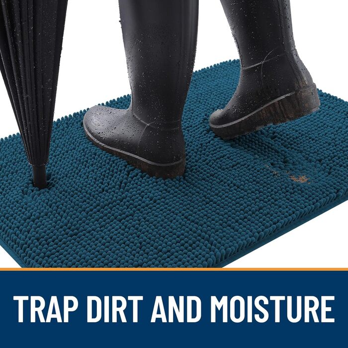 Набір килимків для собак OLANLY, 4 шт., 76,2 x 50,8 см, швидковисихаючі, вологопоглинаючі, антиковзні, миючі. Килимки з джерсі для собак, блакитний Атлантика