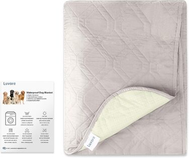 Водонепроникний килимок для собак, антиковзаюча підстилка для собак, захист дивану та ліжка, міцна підстилка для котів, миється, 137x208 см (76*190 см), кремовий колір