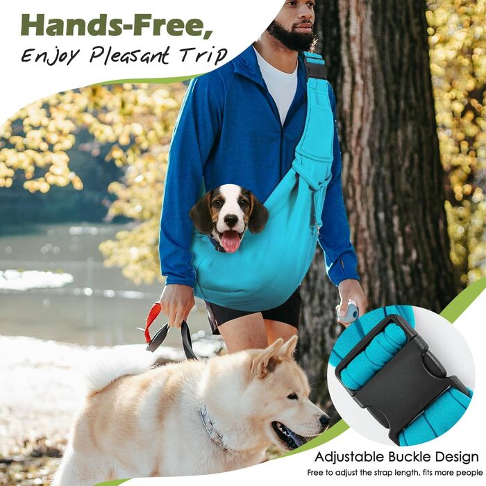 Pawaboo Сумка-переноска для собак та котів, блакитна, до 5.5 кг