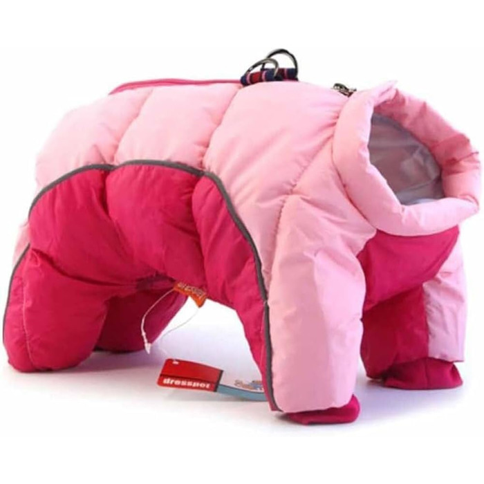 Водонепроникна куртка для собак на зиму, тепла підкладка, повна захист, одяг для собак маленьких, середніх та великих порід (Рожева, XL)