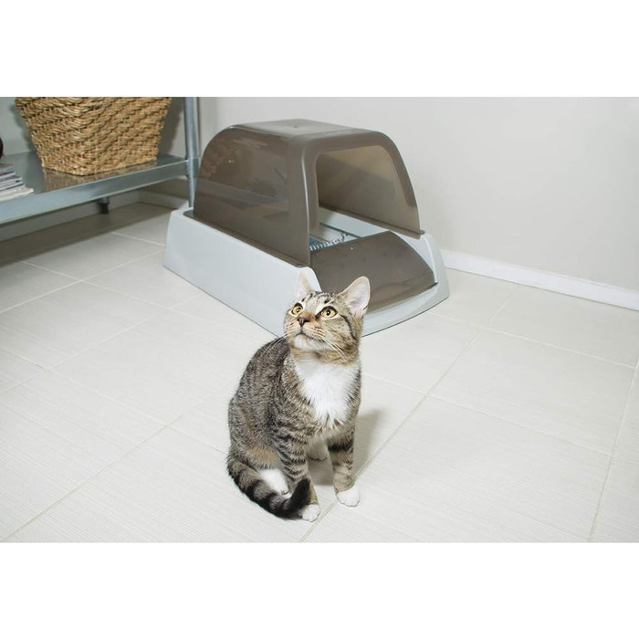 Автоматичний туалет для котів PetSafe ScoopFree Ultra з кришкою, синій, розмір M, електричний самоочищувальний лоток