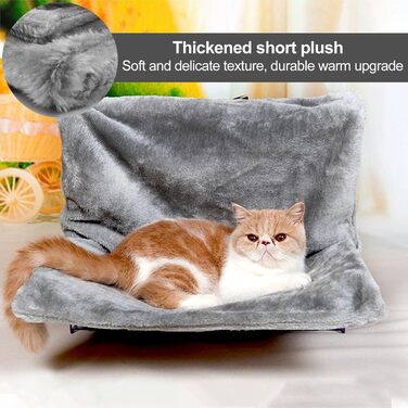 Килимок для обігрівача для котів, лежанка-гамак для котів на батарею з м'яким плюшевим покриттям, зручна лежанка для котів на радіатор, підходить для всіх типів обігрівачів