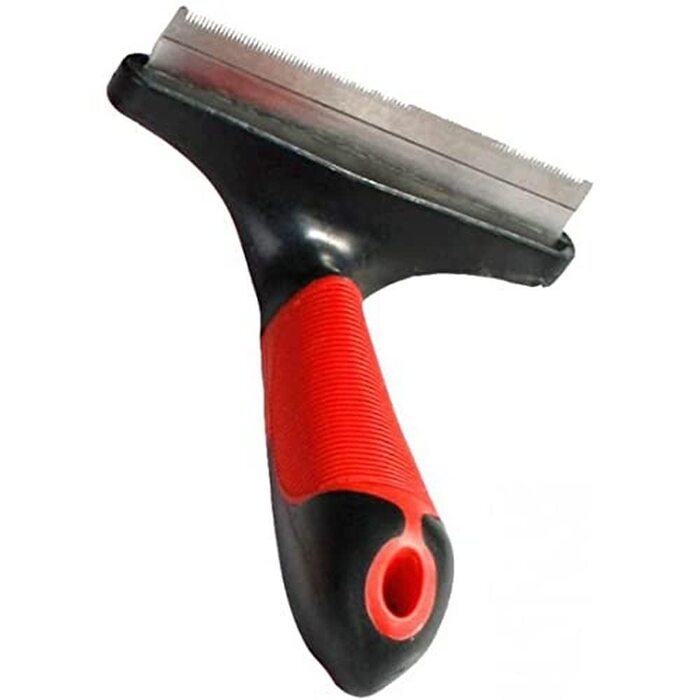 Гребінець для собак Karlie Furmaster Entfilzungsharke, гумовий, червоно-чорний, 16x11x5 см