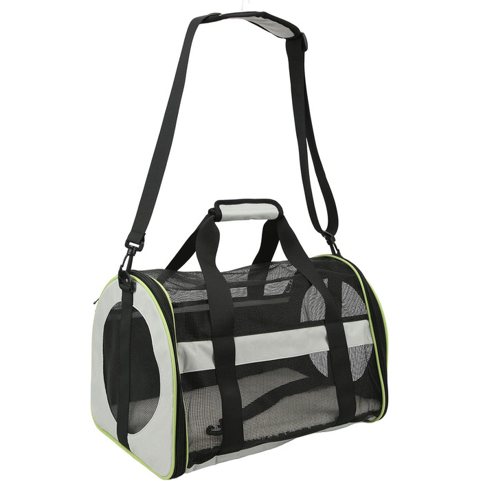 Транспортна сумка для домашніх тварин Cloimei Premium 600D Nylon, сіра, для котів та собак, 17 x 11 x 11 см