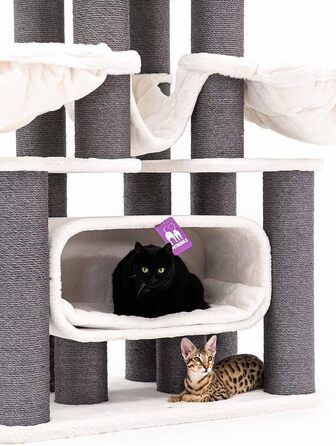 Дряпак для котів Petrebels Skyline XXL, 186 см, для великих котів (Мейн-кун), колір - off-white