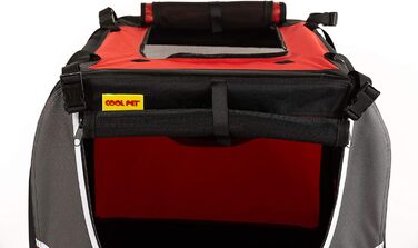 Транспортна переноска для собак та котів, 91x64x64 см, червона. Клітка-переноска для подорожей, відпочинку, собак та котів.