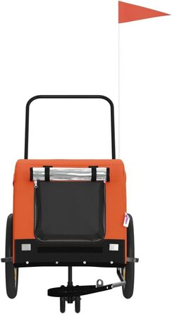 Причіп для тварин на велосипед, жовто-чорний, Oxford та залізо (125 x 63 x 66 см)