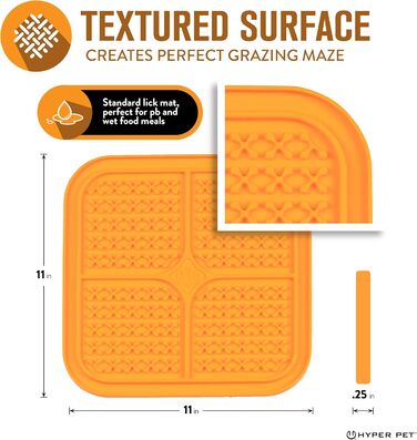 IQ-іграшка для собак та котів Hyper Pet: килимок-лежанка для повільного годування, пазл-лежанка, оранжевий, великий розмір